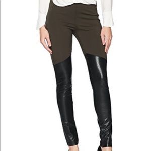 LEATHER BCBG LEGGINGS